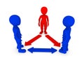 3d small people. Leadership concept. Royalty Free Stock Photo