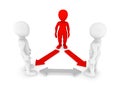 3d small people. Leadership concept. Royalty Free Stock Photo