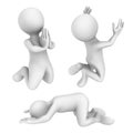 3d small people. Pray. Royalty Free Stock Photo
