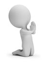 3d small people - pray Royalty Free Stock Photo