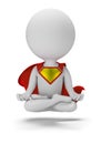 3d small superhero - levitation Royalty Free Stock Photo