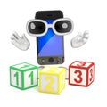 3d Smartphone teaches math Royalty Free Stock Photo