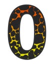 3D Snake Orange-Yellow print Number 0, animal skin fur creative decorative clothes, Sexy Fabric colorful isolated in white backgro