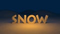 3D snow text