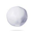 3D Snowball Isolated. Render Snow Ball Ice.