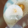 3d Soccer Ball with Argentina Flag Illustration Royalty Free Stock Photo