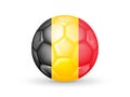 3D soccer ball with the Belgium national flag. Belgium national football team concept Royalty Free Stock Photo