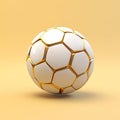 3D soccer ball icon illustration, isolated against a solid color background, represents the excitement of football