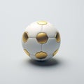 3D soccer ball icon illustration, isolated against a solid color background, represents the excitement of football