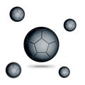 3d Soccer ball . White background. 3d illustration Royalty Free Stock Photo