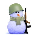 3d Soldier snowman