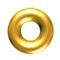 3D solid gold ring