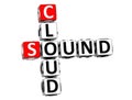 3D Sound Cloud Crossword Royalty Free Stock Photo