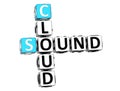 3D Sound Cloud Crossword Royalty Free Stock Photo