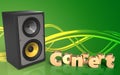 3d sound system concert sign Royalty Free Stock Photo