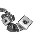 3d sound system party abstract dj deejay set Royalty Free Stock Photo