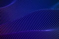 3D Sound waves. Big data abstract visualization. Royalty Free Stock Photo