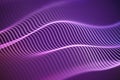 3D Sound waves. Big data abstract visualization. Royalty Free Stock Photo