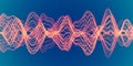 3D Sound waves. Big data abstract visualization. EPS 10 vector illustration. Royalty Free Stock Photo