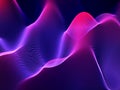 3D Sound waves, visual audio equalizer. Big data abstract visualization. Royalty Free Stock Photo