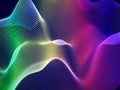 3D Sound waves, visual audio equalizer. Big data abstract visualization. Royalty Free Stock Photo