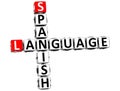 3D Spanish Language Crossword Royalty Free Stock Photo