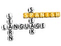 3D Spanish Language Crossword Royalty Free Stock Photo