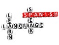 3D Spanish Language Crossword Royalty Free Stock Photo