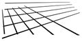 3d spatial grid, mesh, grating and lattice abstract geometric shape, element. Intersecting lines in perspective Royalty Free Stock Photo