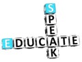 3D Speak Educate Crossword Royalty Free Stock Photo