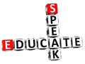 3D Speak Educate Crossword Royalty Free Stock Photo