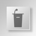 3D speakers desk icon Business Concept