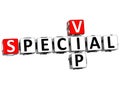 3D Special Edition Vip Crossword cube words Royalty Free Stock Photo