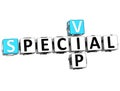 3D Special Edition Vip Crossword cube words Royalty Free Stock Photo