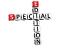 3D Special Edition Vip Crossword cube words Royalty Free Stock Photo