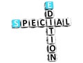 3D Special Edition Vip Crossword cube words Royalty Free Stock Photo