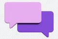 3D speech bubble icon. Empty speech bubble. Chat 3d render. Social media notification icon. 3D rendering