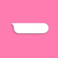 3d speech bubble icon isolated on pink background