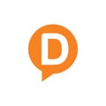 D speech bubble Logo , chat logo