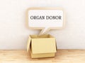 3d Speech bubble organ donor. Save lives. Royalty Free Stock Photo