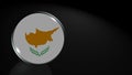 3D sphere Cyprus flag Royalty Free Stock Photo