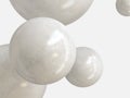 3d sphere floating marble texture minimal abstract white background 3d rendering