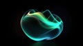 3d sphere flowing light line Generative AI Royalty Free Stock Photo