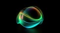 3d sphere flowing light line Generative AI Royalty Free Stock Photo