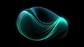 3d sphere flowing light line Generative AI Royalty Free Stock Photo