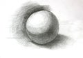 3D sphere pencil sketch