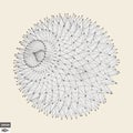 3d Sphere With Prickles. Abstract Geometric Object. Royalty Free Stock Photo