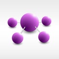 3D sphere shape, Bonding cell, Abstract background, Vector, Illustration