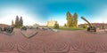 3D spherical panorama with 360 viewing angle. Ready for virtual reality or VR. Full equirectangular projection. Brest fortness. Royalty Free Stock Photo