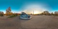 3D spherical panorama with 360 viewing angle. Ready for virtual reality or VR. Full equirectangular projection. Brest fortness. Royalty Free Stock Photo